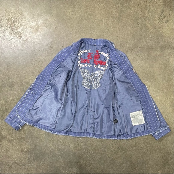 Anthropologie Love Stitch 70’s Style Embroidered Boho Denim Jacket - Picture 4 of 9